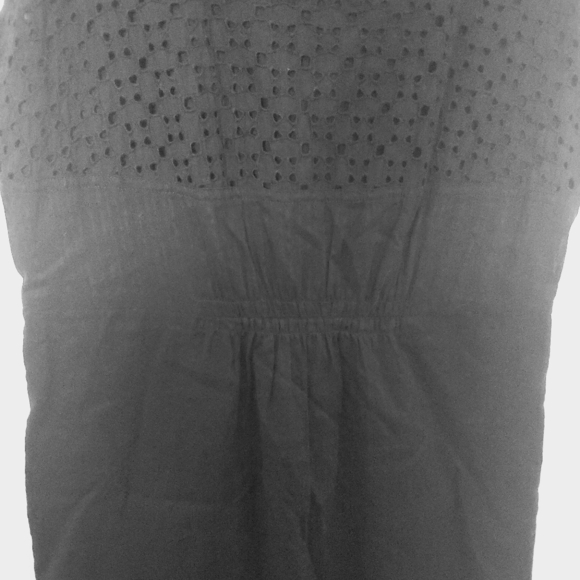 Madewell Dress Black eyelet dress sleeveless side zip size 6 - Picture 3 of 10